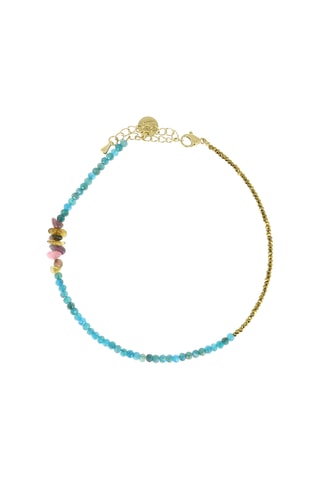 Bracelet de cheville Ambre - Apatites, tourmalines et hématites