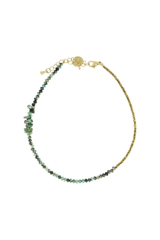 Bracelet de cheville Ambre - Turquoises et hématites