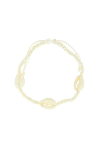 Chaîne de cheville Serena - Blanc et doré