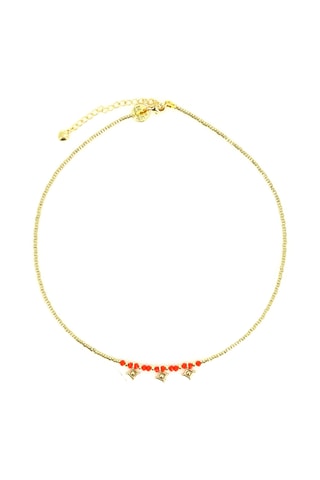 Collier doré à l’or fin jaune Ana May - Corail