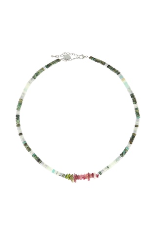 Collier Mila Stone - Turquoises africaines, amazonites, hématites et tourmalines