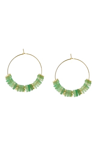 Créoles dorées à l’or fin jaune Noa May - Aventurines