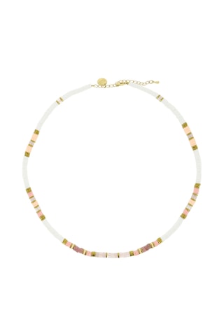 Collier Ibiza Beach - Rhodonites, jades et hématites