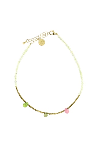 Chaîne de cheville Lily - Jades, tourmalines et hématites