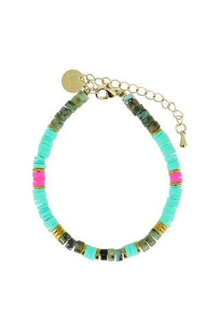 Bracelet Ibiza beach - Turquoises africaines et hématites
