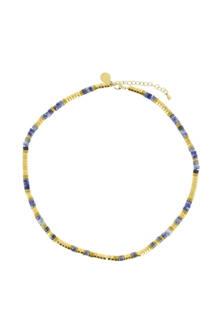 Collier Mila May - Sodalites et hématites