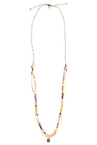 2 sautoirs dorés à l'or fin jaune July Bonifacio Sunset 