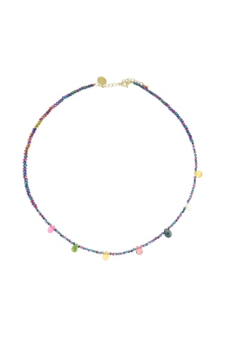 Collier Lily - Tourmalines et hématites