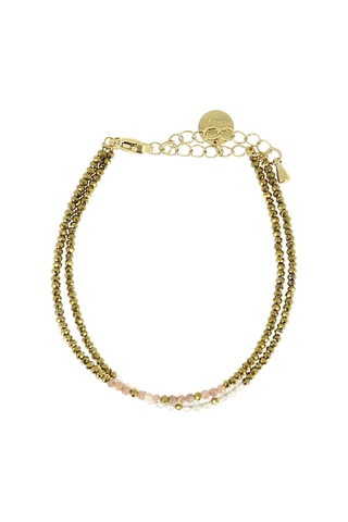 Bracelet Sarah - Rhodonites, labradorites et hématites