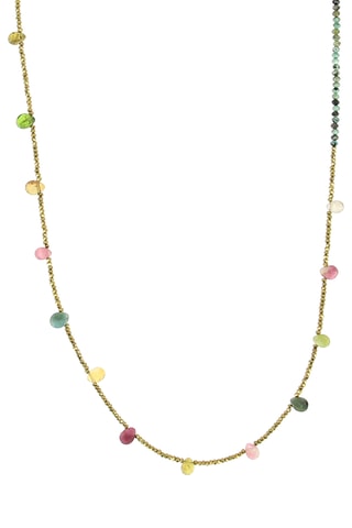 Sautoir Lily - Turquoises africaines, tourmalines et hématites