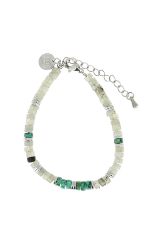 Bracelet Mila - Turquoises africaines, labradorites et hématites