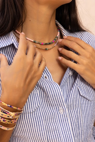 Collier Ibiza Beach - Jaspes, obsidiennes et hématites