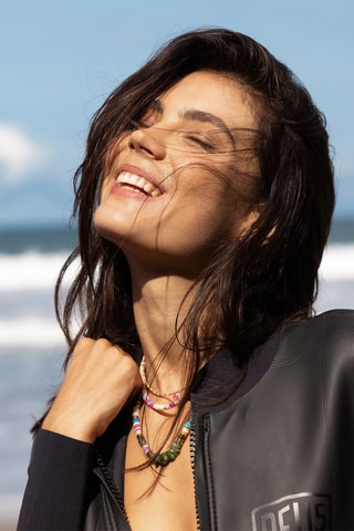 Collier Ibiza Beach - Jaspes, obsidiennes et hématites