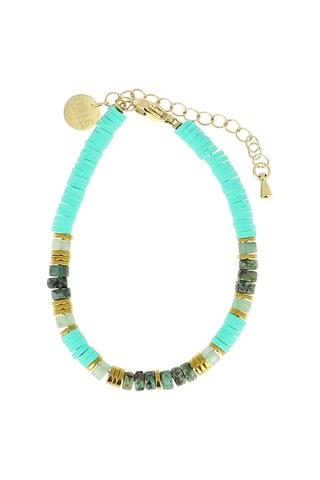 Bracelet Ibiza Beach - Turquoises africaines, jades et hématites