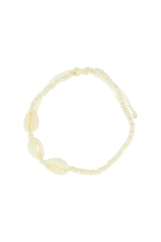 Chaîne de cheville Serena - Blanc et doré