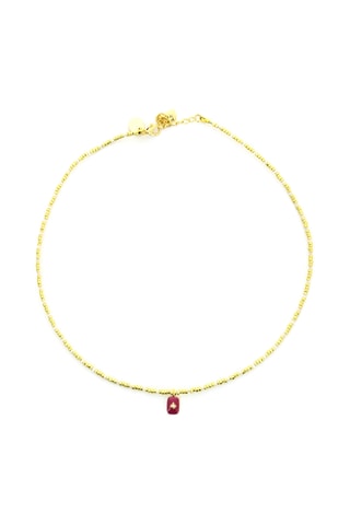 2 colliers June Plum bubble - Doré