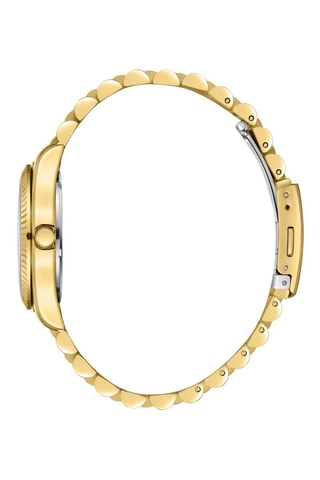 Montre à quartz en métal, céramique, plaqué ion argent, plaqué ion or jaune et plaqué ion or rose