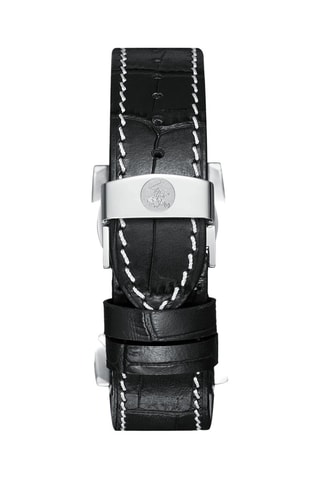 Montre en cuir - Noir et argenté