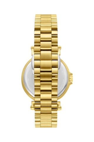 Montre à quartz en plaqué or jaune