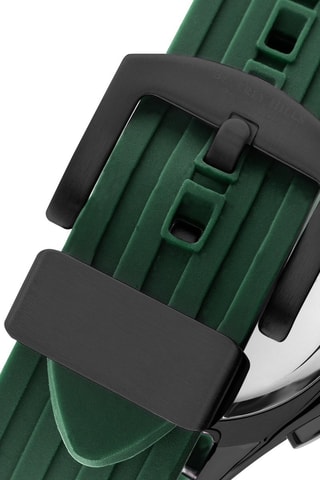 Montre en silicone - Chronographe - Vert et noir