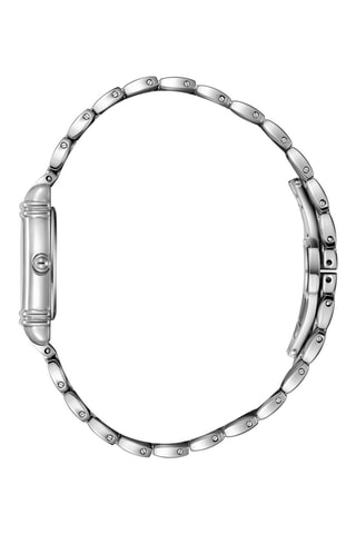 Montre à quartz en métal, plaqué ion argent et céramique