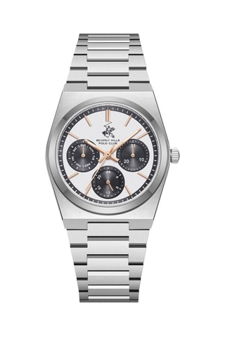 Montre à quartz en métal et céramique