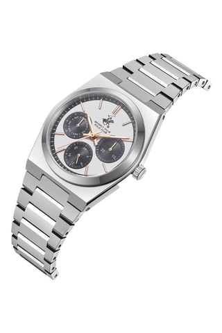 Montre à quartz en métal et céramique