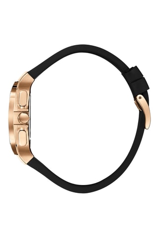 Montre en cuir dorée à l'or rose - Chronographe - Marron et doré