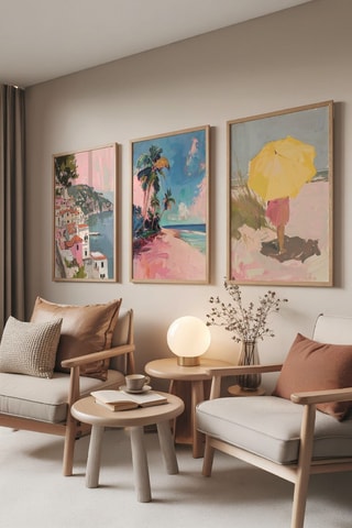 3 tableaux - 50 x 70 cm