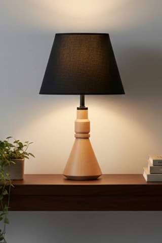 Lampe à poser - Noir et Beige