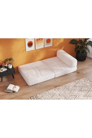 Chauffeuse convertible Smart - Blanc - 1 place - En tissu velours