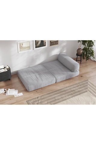 Chauffeuse convertible Smart - Gris - 1 place - En tissu velours