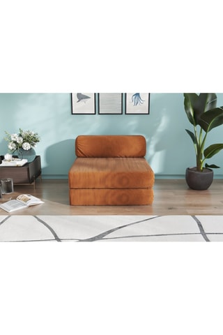 Chauffeuse convertible Smart - Marron - 1 place - En tissu velours