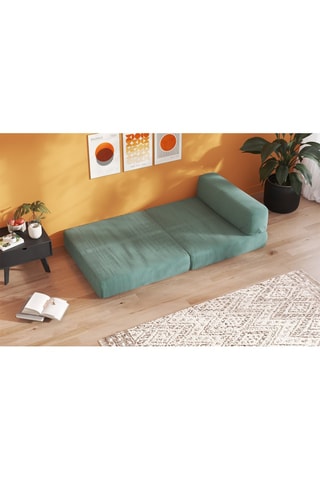 Chauffeuse convertible Smart - Vert - 1 place - En tissu velours