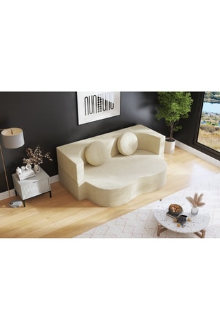 Canapé convertible Cloud - Beige - 2 places - En tissu