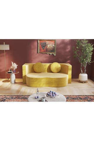 Canapé convertible Cloud - Jaune - 2 places - En tissu