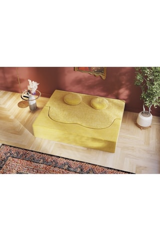 Canapé convertible Cloud - Jaune - 2 places - En tissu