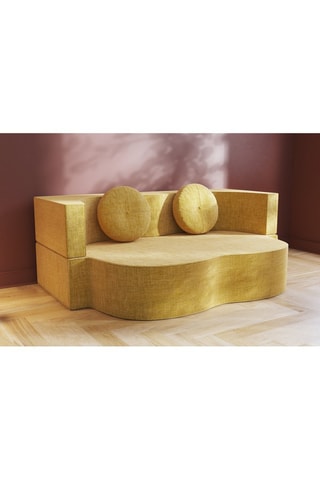 Canapé convertible Cloud - Jaune - 2 places - En tissu