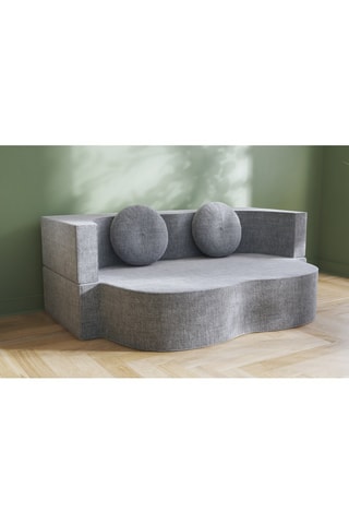 Canapé convertible Cloud - Gris - 2 places - En tissu
