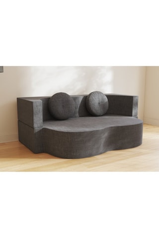 Canapé convertible Cloud - Anthracite - 2 places - En tissu