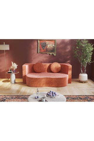 Canapé convertible Cloud - Orange - 2 places - En tissu