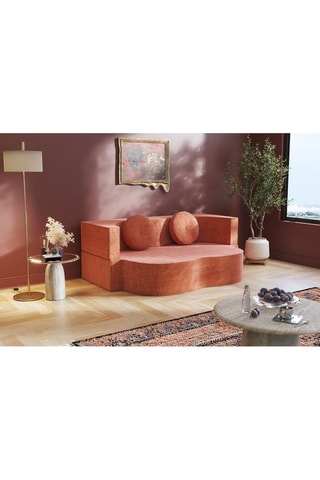 Canapé convertible Cloud - Orange - 2 places - En tissu
