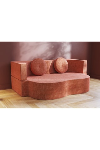 Canapé convertible Cloud - Orange - 2 places - En tissu