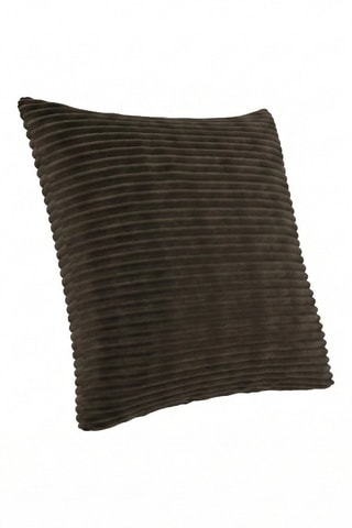 Coussin - Anthracite - 50 x 50 x 7 cm - Toucher velours côtelé