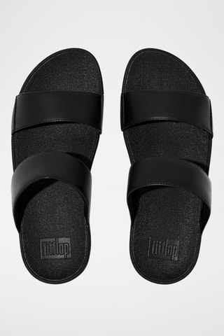 Mules compensées en cuir - Noir
