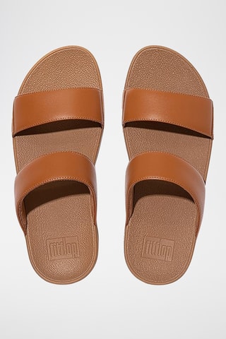 Mules compensées en cuir - Marron