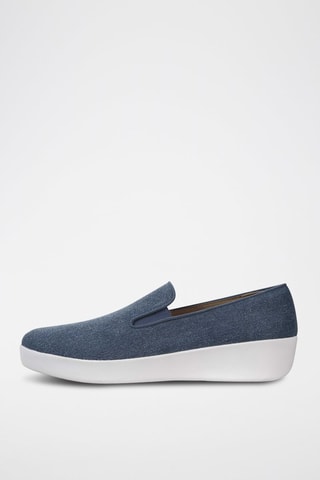 Slippers compensés - Bleu