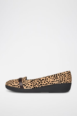 Ballerines en cuir F-Pop - Beige et marron