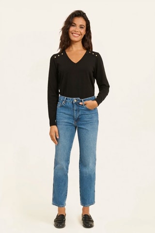 Jean taille haute - Bleu foncé - Naf Naf