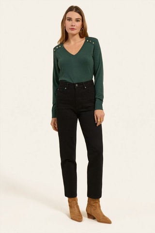 Jean taille haute - Noir - Naf Naf